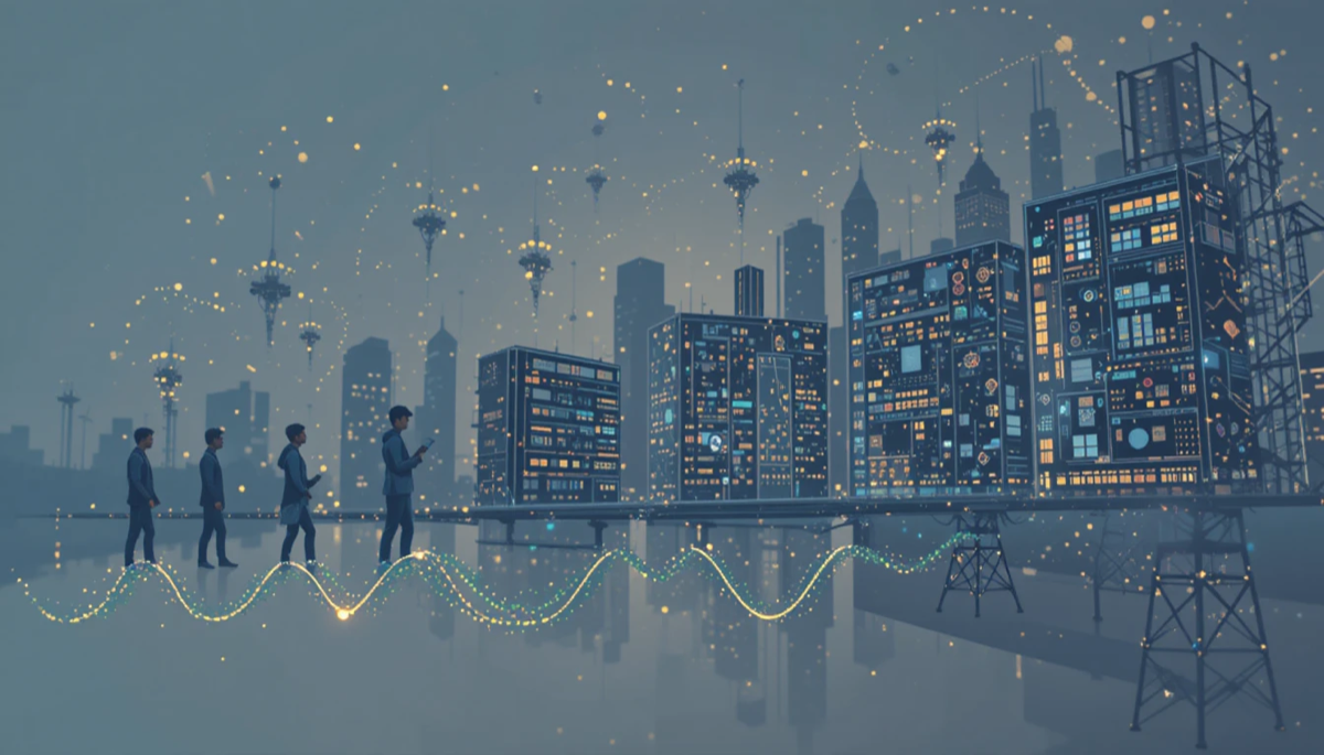An illustration showing the evolution of wireless communication from 1G to 6G.