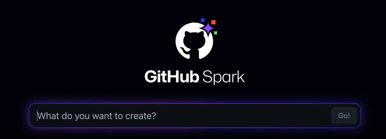 The GitHub Spark logo with an abstract representation of AI and code.