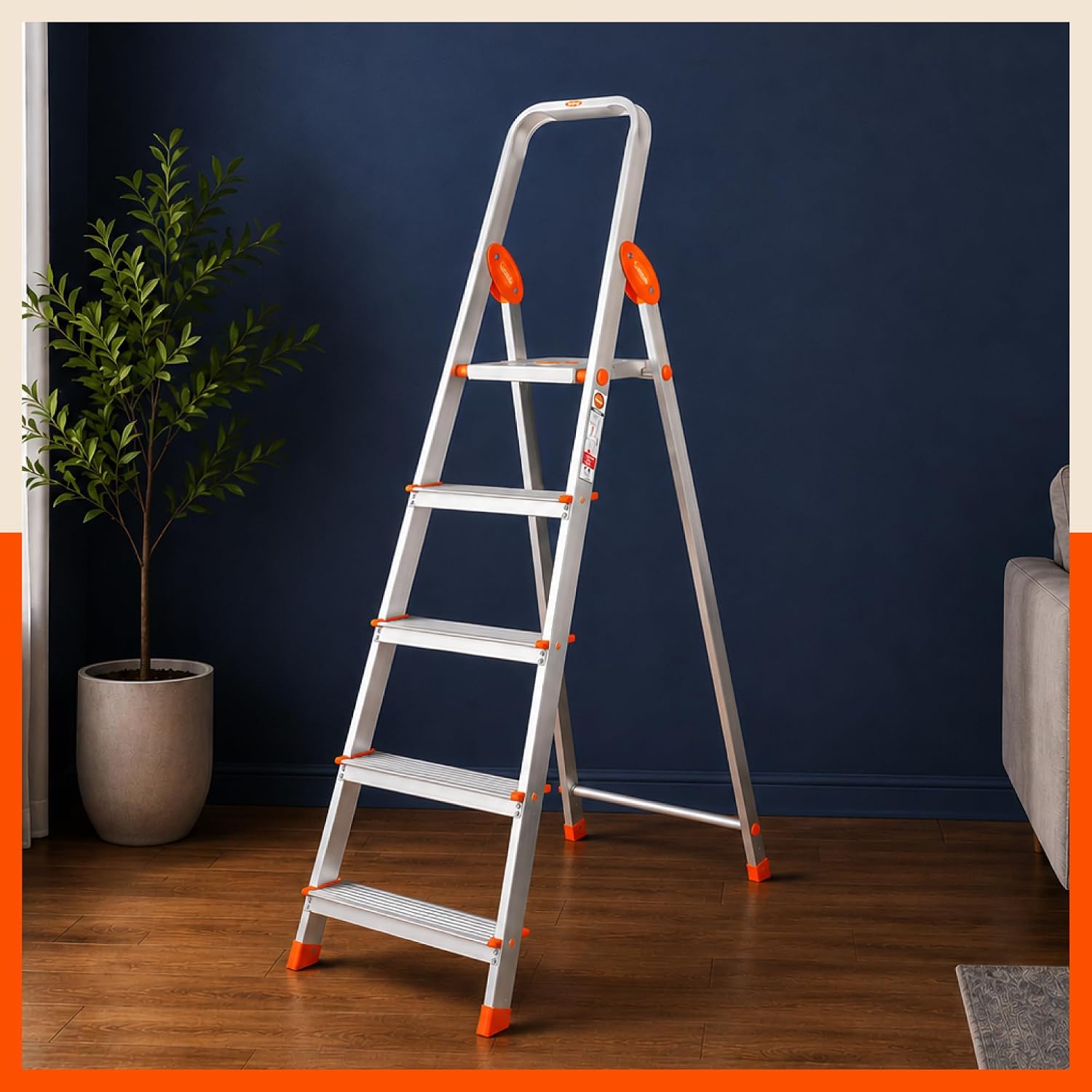 Bathla Advance 5-Step Aluminium Ladder
