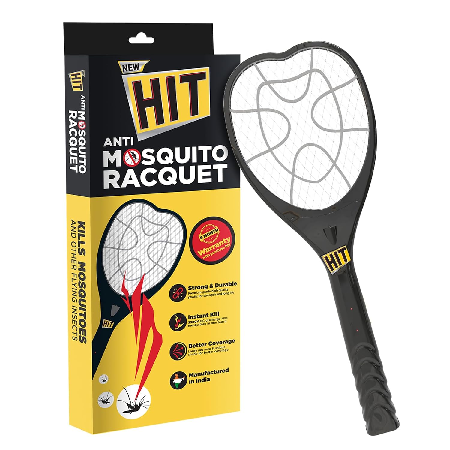 HIT Rechargeable Mosquito Racquet with LED