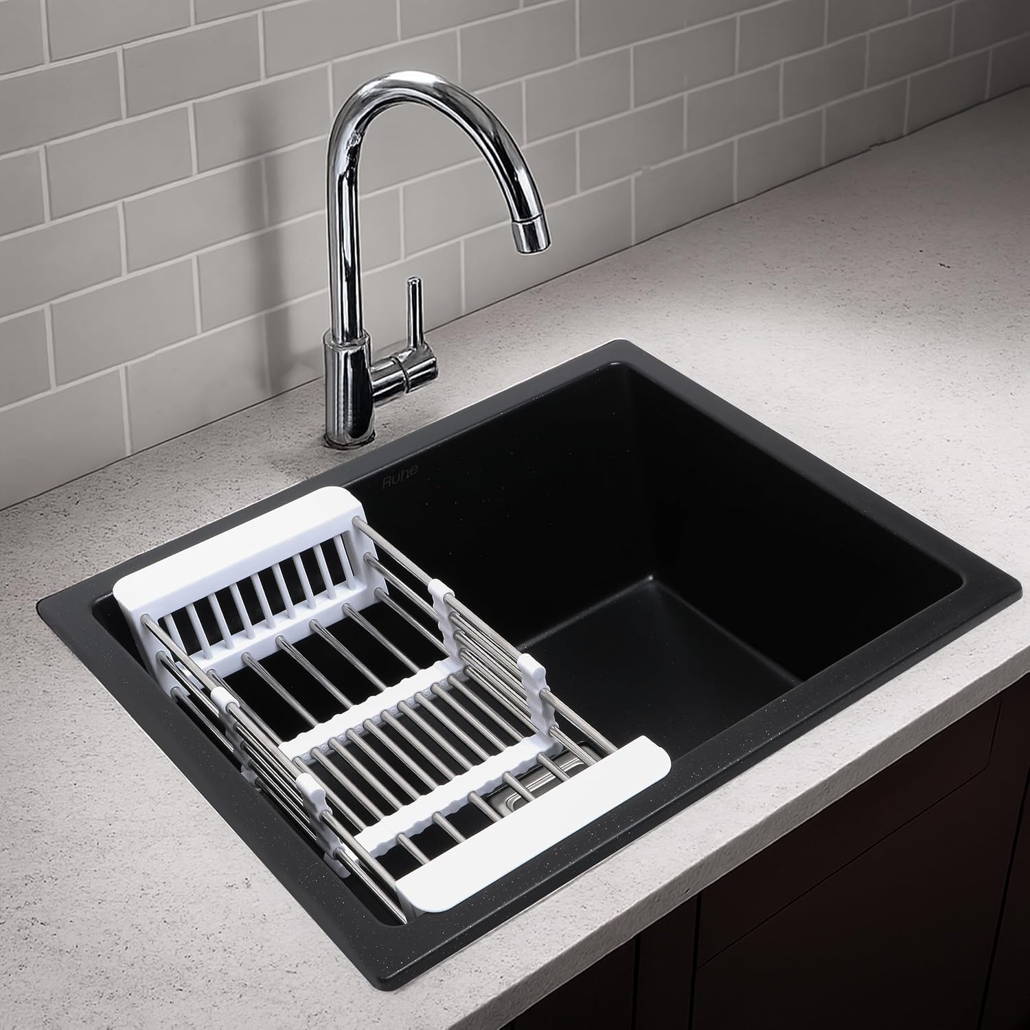 Ruhe Matte Black Quartz Kitchen Sink