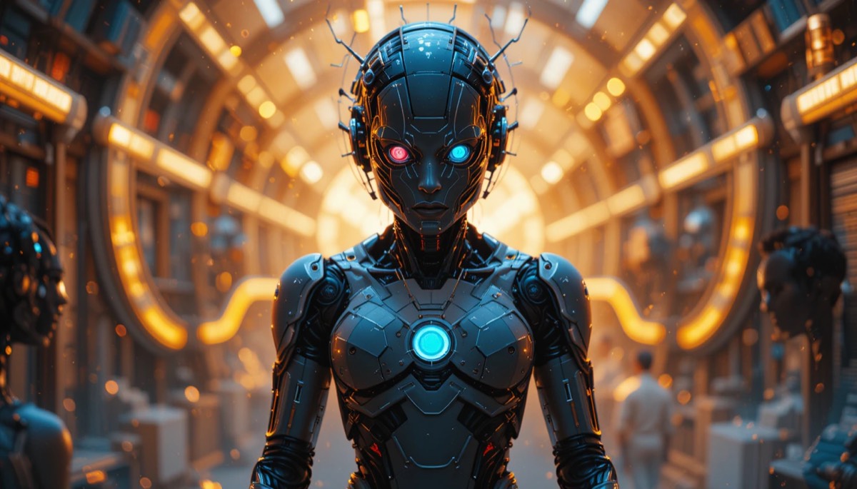 An illustration of autonomous AI agents working together.