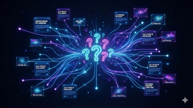 A recommendation engine matching questions to articles and videos